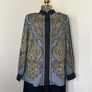 Bob Mackie Wearable Art Button Up Shirt